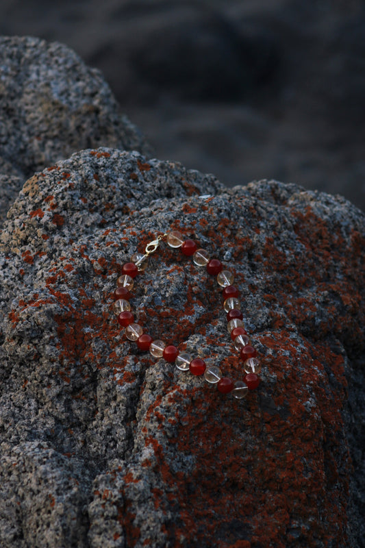 Collar citrino cornalina