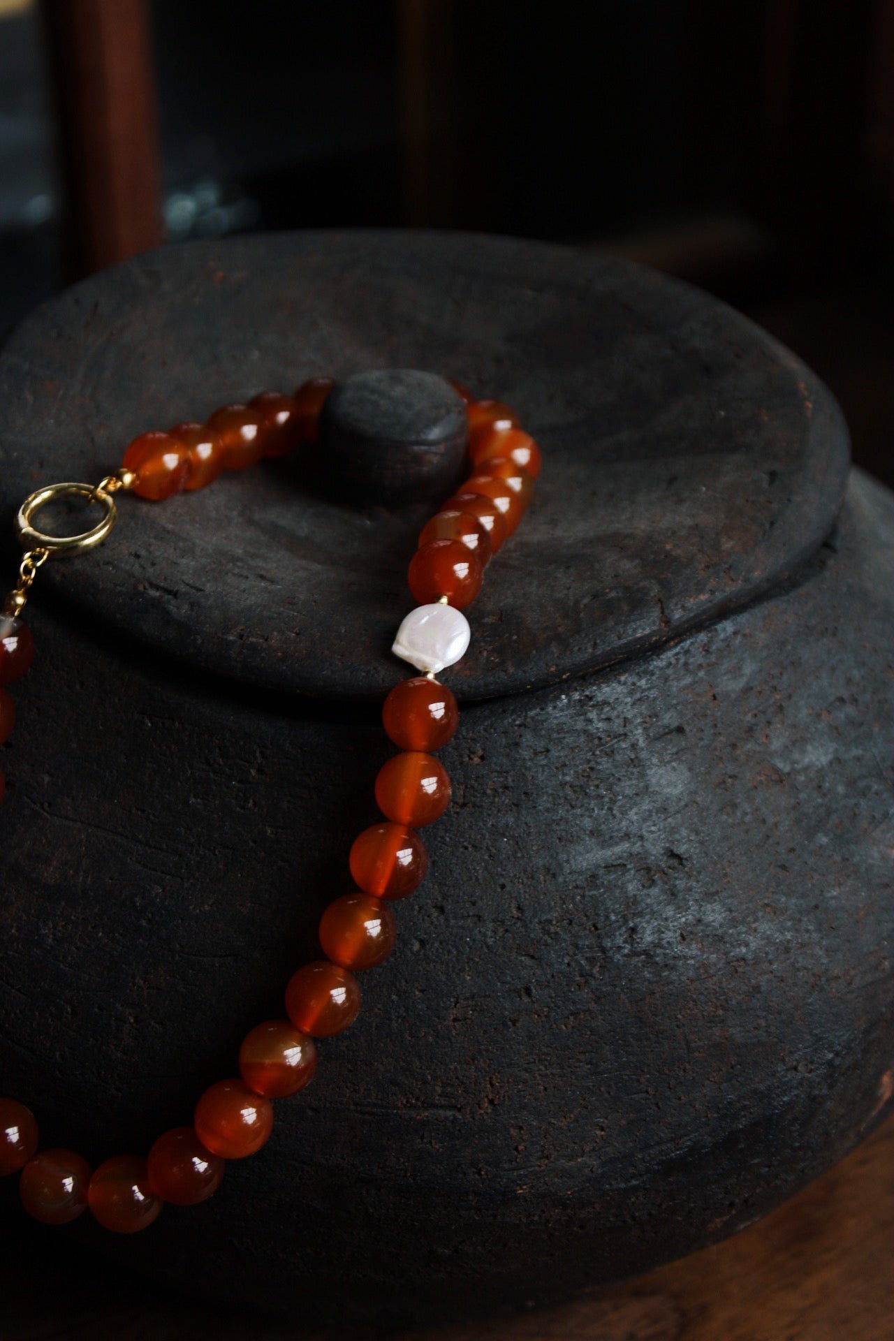 Collar cornalina