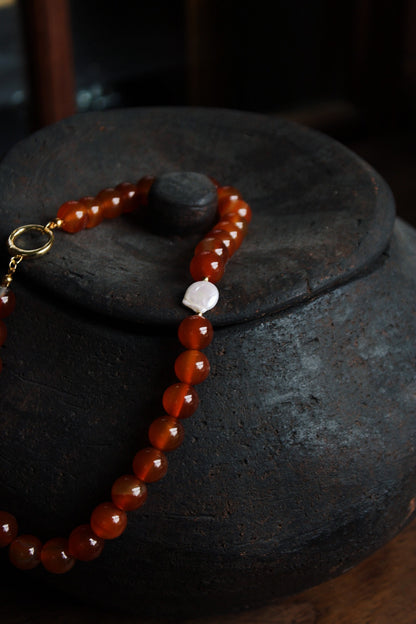Collar cornalina