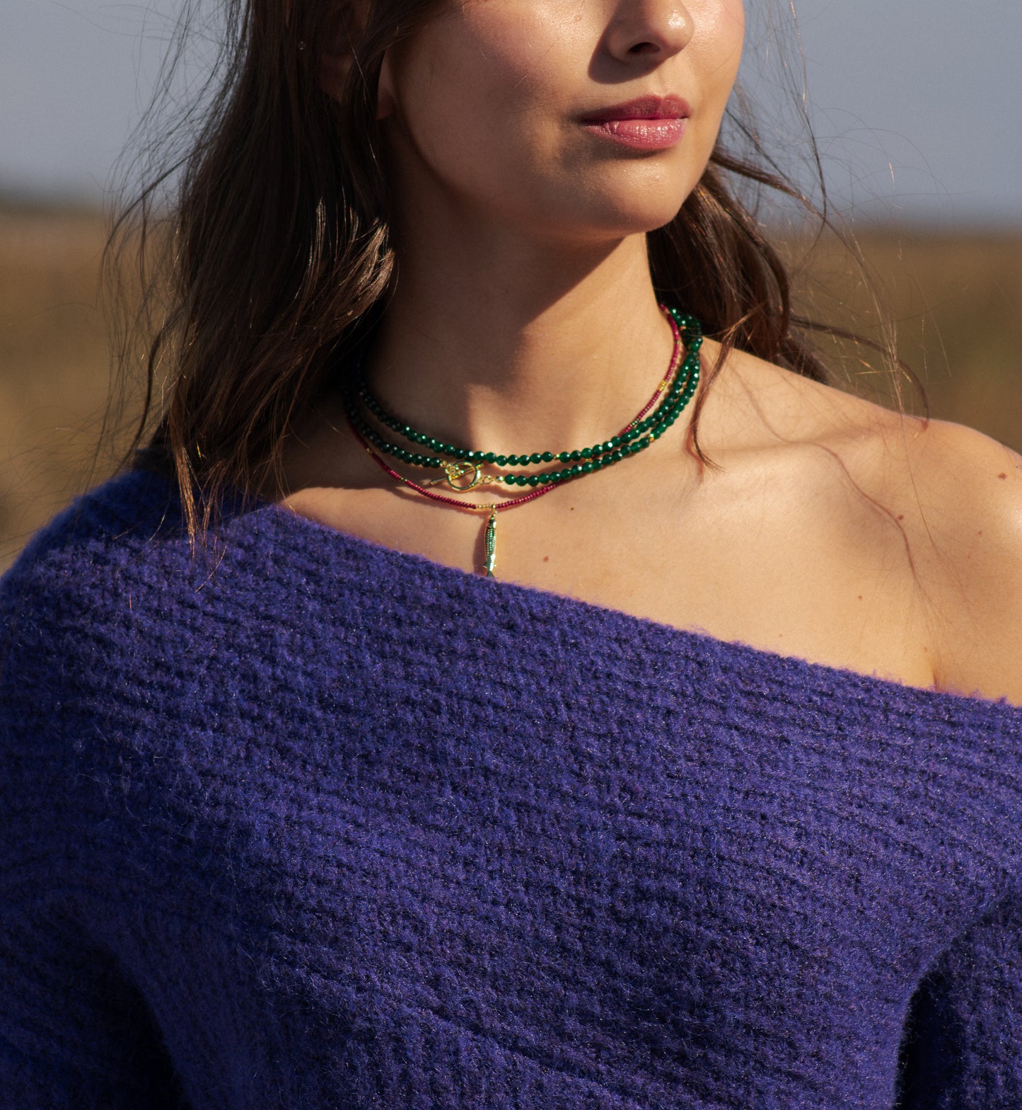 Collar pez mostacilla
