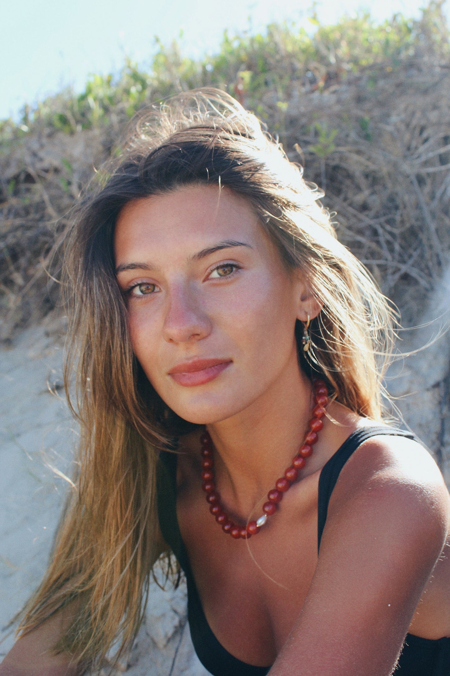 Collar cornalina