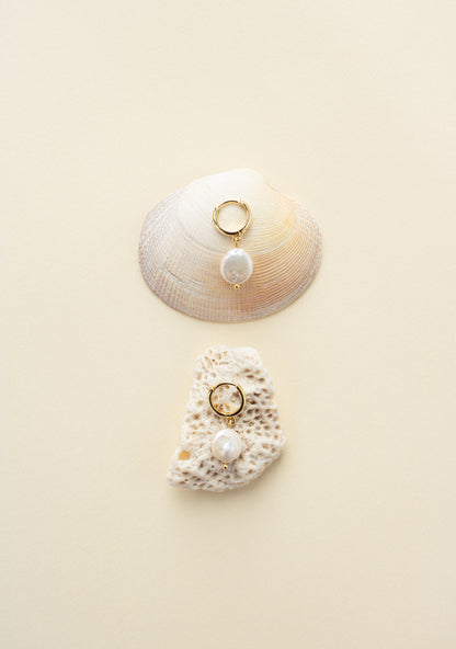 Argollas perla medalla