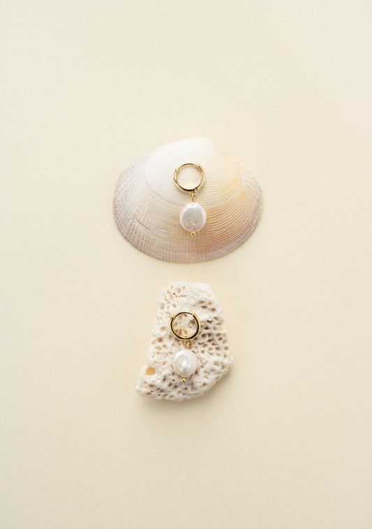 Argollas perla medalla
