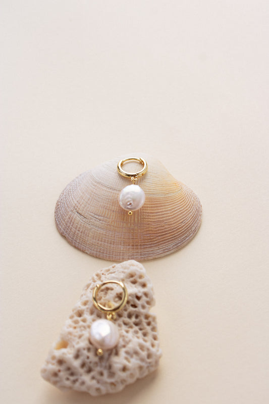 Argollas perla medalla